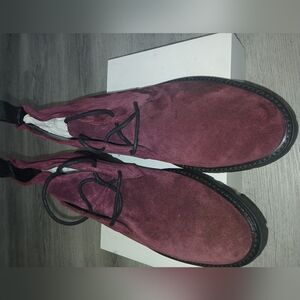 Calvin Klein ULTAN Men's Size7 Calf Leather Suede Chukka Boots Cranberry Color